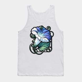 Art Nouveau Morning Glory September Birth Month Flower Tank Top